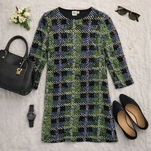 ASOS All Sequin Lined Mini Dress 3/4 Sleeve Lome Green Blue Black. Ladies 2